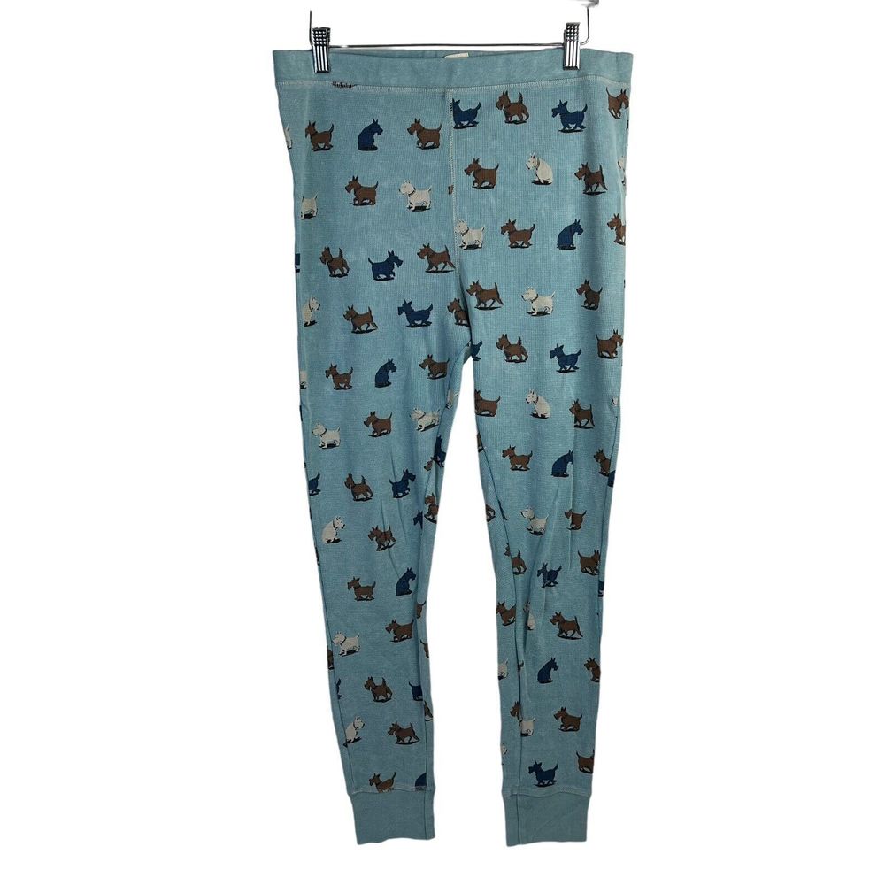 Munki Munki Women's XL 2 Piece Thermal Pajama Shirt Pants Set Dog Scottie Westie - Picture 3 of 14